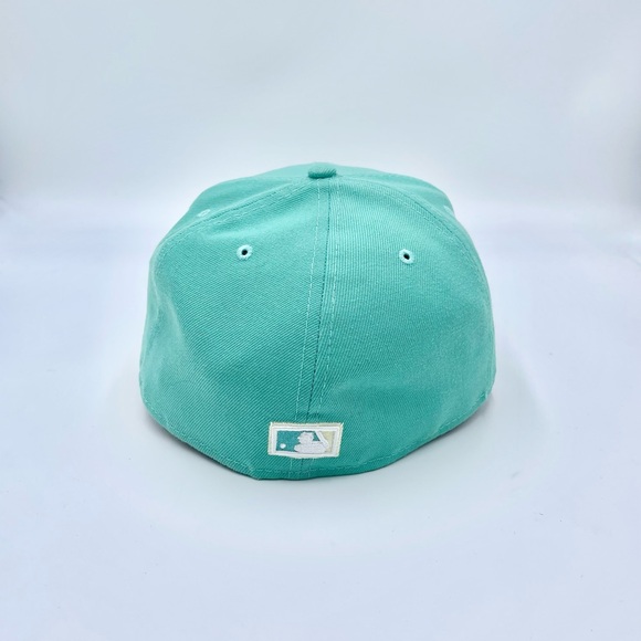 New Era New York Yankees 1977 All Star Patch Mint Green Hat Size 7 5/8 Yellow UV - Picture 9 of 16